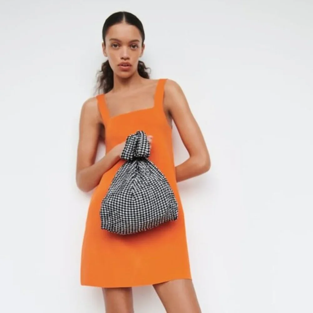 ZARA Gingham Bag - Picture 4 of 9